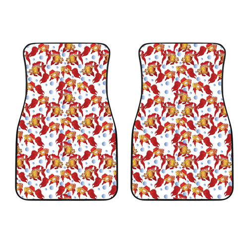 Goldfish Pattern Print Design 02 Front Car Mats