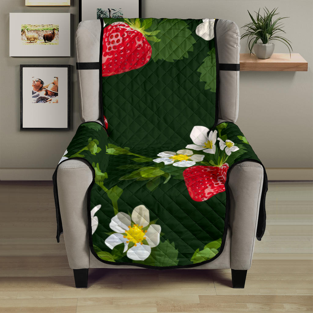 Strawberry Pattern Background Chair Cover Protector