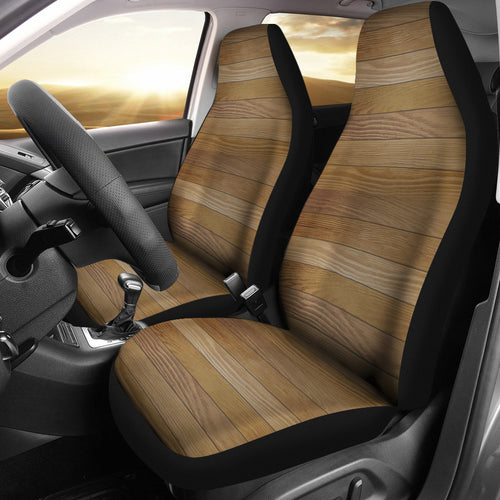 Wood Printed Pattern Print Design 02 Universal Fit Car Seat Covers