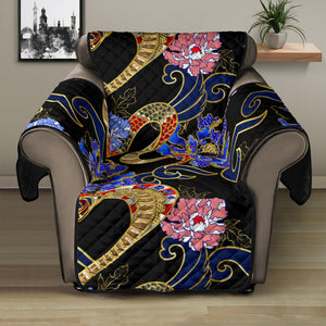 Snake Flower Pattern Recliner Cover Protector