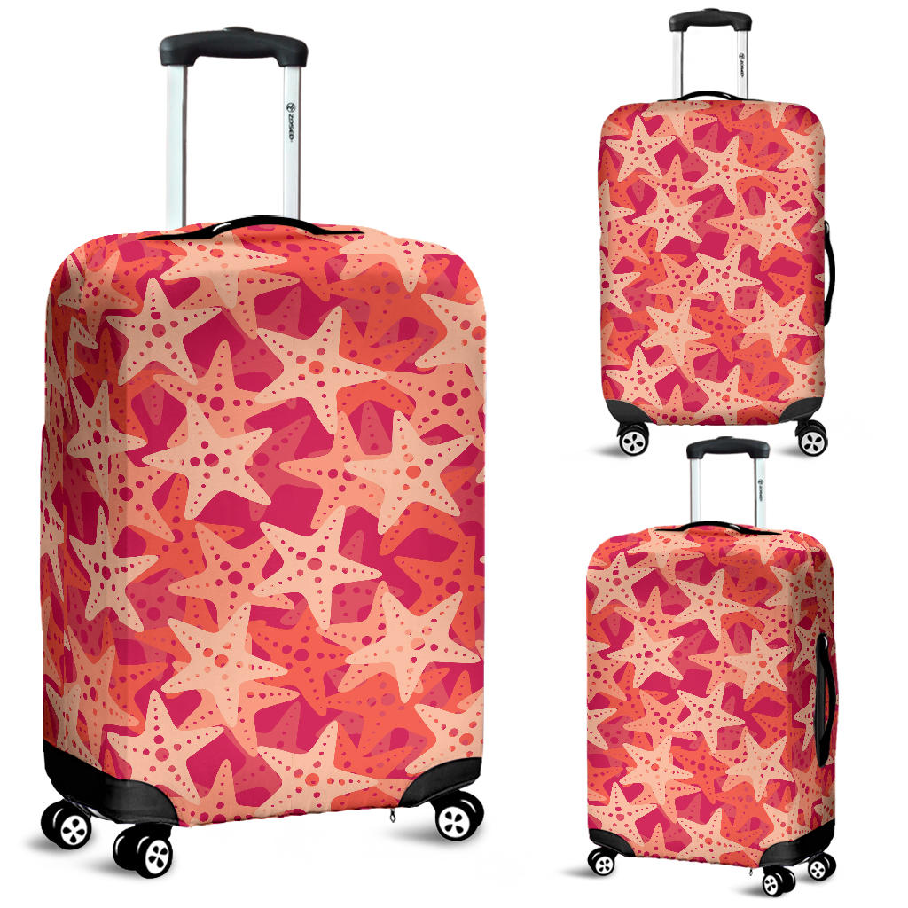 Starfish Red Theme Pattern Luggage Covers