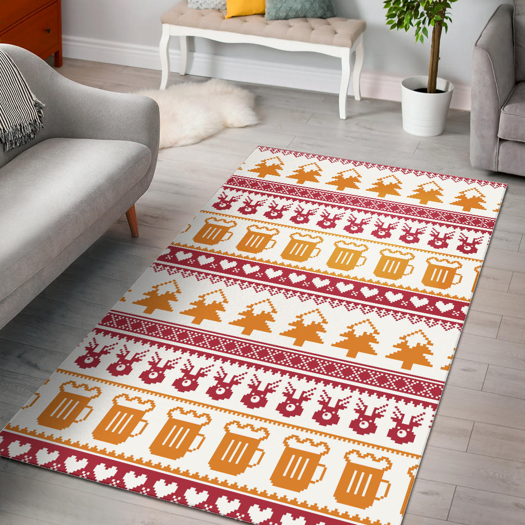 Beer Sweater Printed Pattern Area Rug