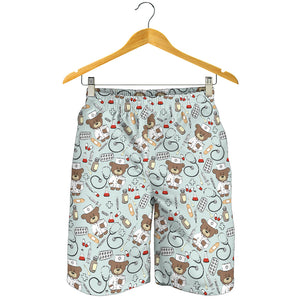 Teddy Bear Pattern Print Design 02 Men Shorts