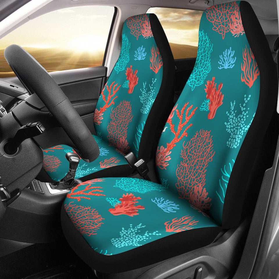 Coral Reef Pattern Print Design 04 Universal Fit Car Seat Covers