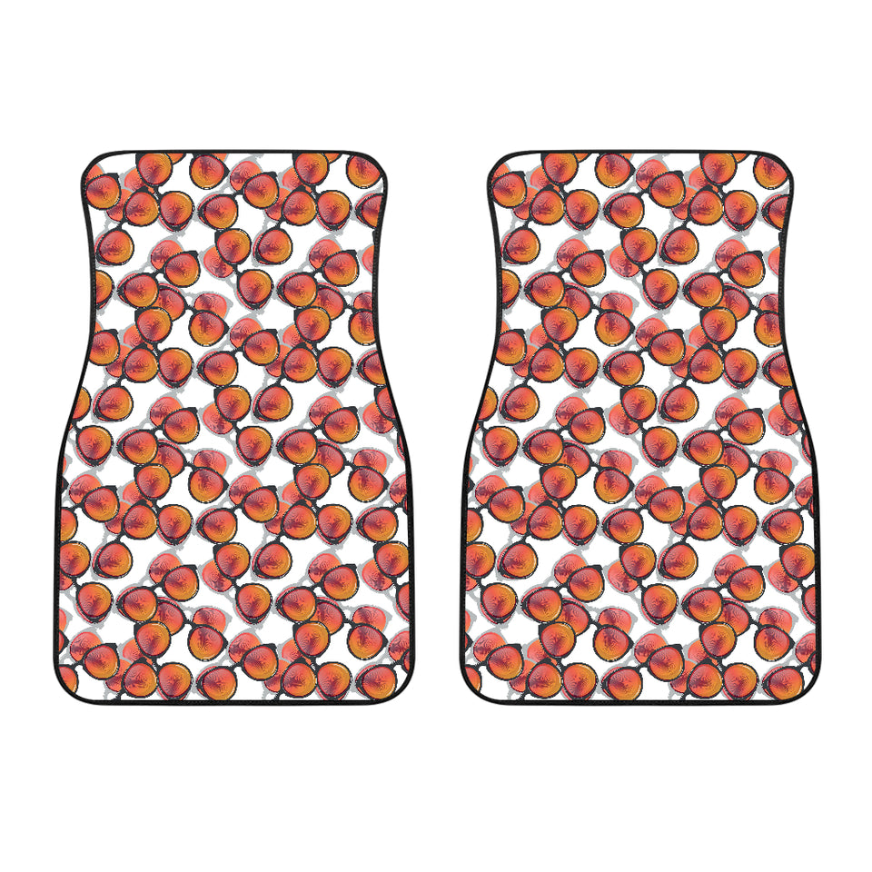 Sun Glasses Pattern Print Design 01 Front Car Mats