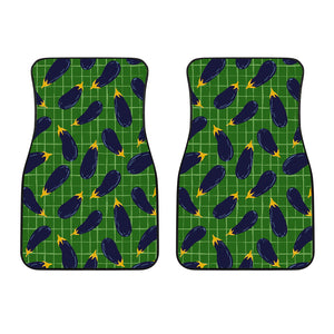 Eggplant Pattern Print Design 04 Front Car Mats