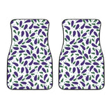 Eggplant Pattern Print Design 05 Front Car Mats