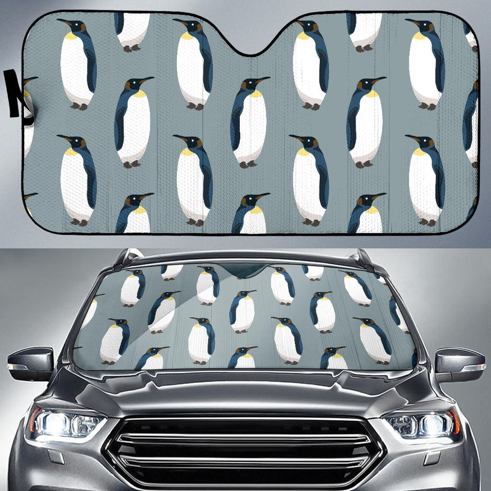 Penguin Pattern Theme Car Sun Shade