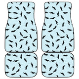 Mustache Beard Pattern Print Design 03 Front and Back Car Mats