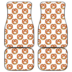 Pretzels Pattern Print Design 03 Front and Back Car Mats