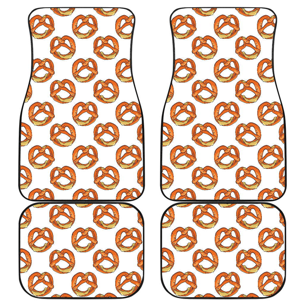 Pretzels Pattern Print Design 03 Front and Back Car Mats