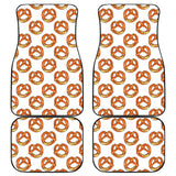 Pretzels Pattern Print Design 03 Front and Back Car Mats