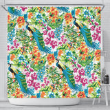Colorful Peacock Pattern Shower Curtain Fulfilled In US
