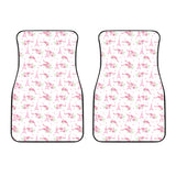 Eiffel Tower Pink Theme Pattern Print Design 05 Front Car Mats