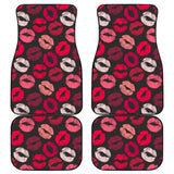 Lips Pattern Print Design 02 Front and Back Car Mats