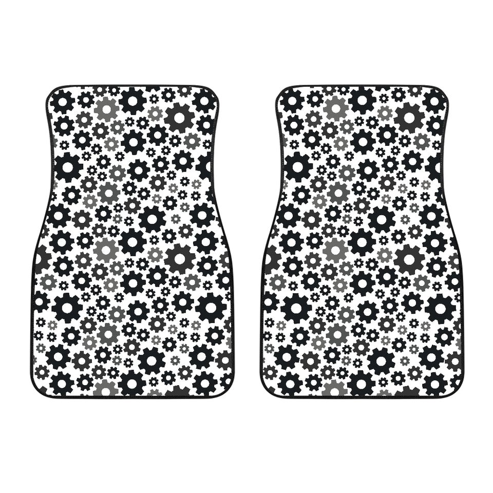 Gear Pattern Print Design 01 Front Car Mats