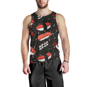 Sushi Theme Pattern Men Tank Top