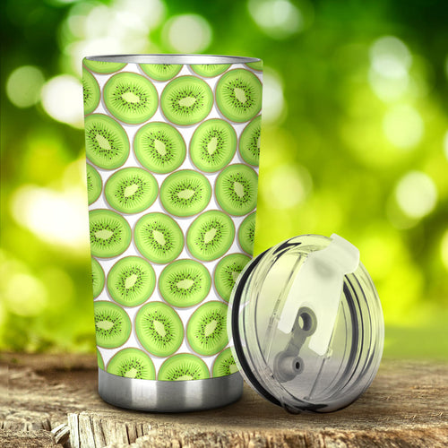 Sliced Kiwi Pattern Background Tumbler