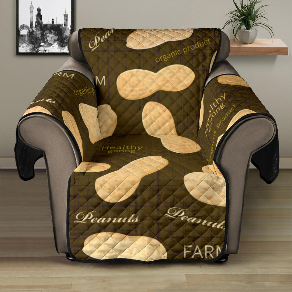 Peanut Pattern Green Background Recliner Cover Protector