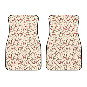 Eiffel Tower Pattern Print Design 03 Front Car Mats