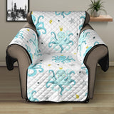 Octopus Blue Pattern Recliner Cover Protector