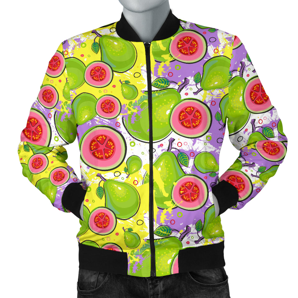 Guava Pattern Men Bomber Jacket