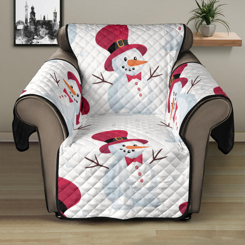 Cute Snowman Pattern Recliner Cover Protector