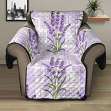 Lavender Pattern Theme Recliner Cover Protector