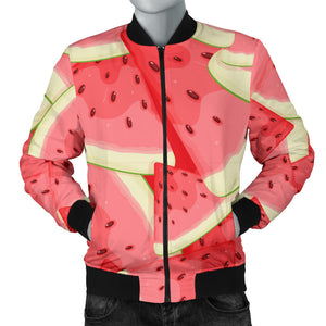 Watermelon Pattern Background Men Bomber Jacket