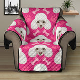 Poodle Pattern Pink background Recliner Cover Protector