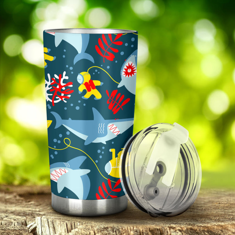 Shark Pattern Tumbler