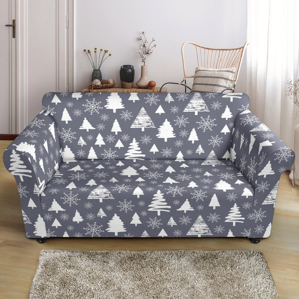 Snowflake Chirstmas Pattern Loveseat Couch Slipcover