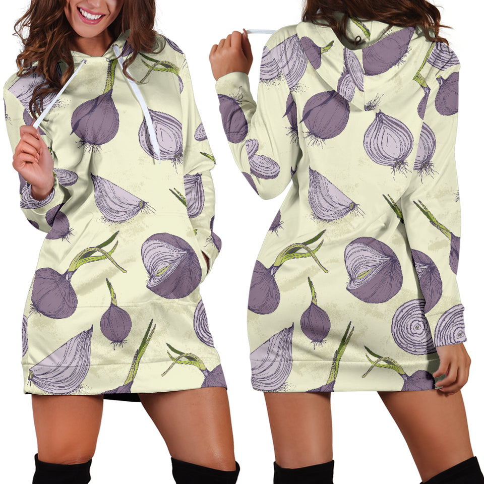 Onion Pattern Set Women Hoodie Dress