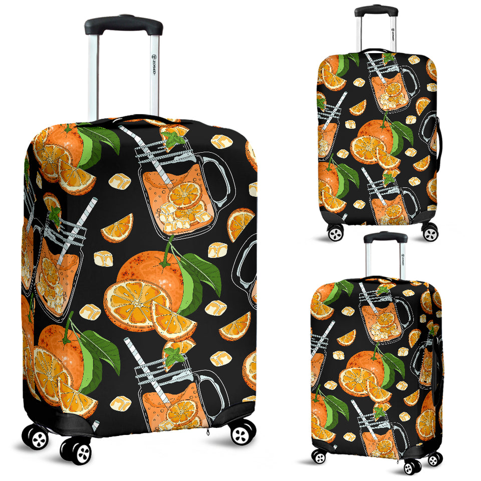 Orange Ice Orance Juice Pattern Luggage Covers