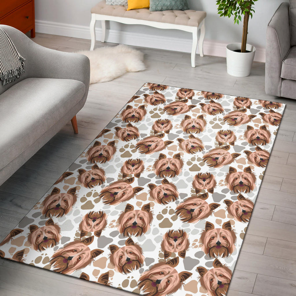 Yorkshire Terrier Pattern Print Design 04 Area Rug