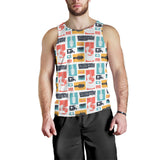 Guitar Pattern Background Men Tank Top