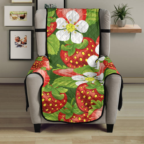 Strawberry Leaves Flower Pattern Chair Cover Protector