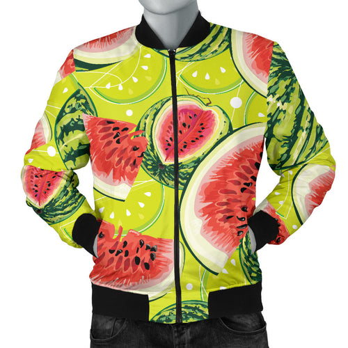 Watermelon Theme Pattern Men Bomber Jacket