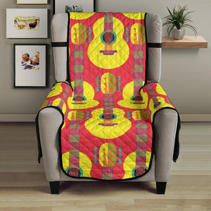 Classic Guitar Theme Pattern Chair Cover Protector