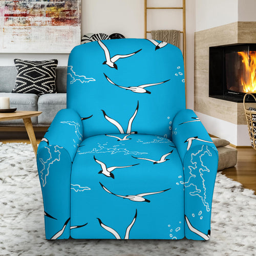 Seagull Pattern Print Design 05 Recliner Chair Slipcover