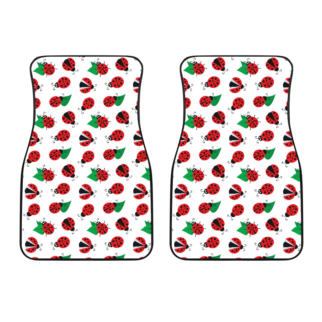 Ladybug Pattern Print Design 01 Front Car Mats