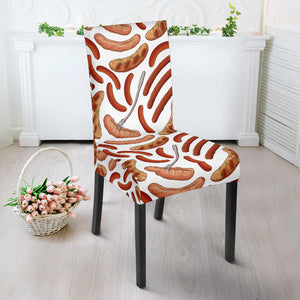 Sausage Pattern Print Design 05 Dining Chair Slipcover