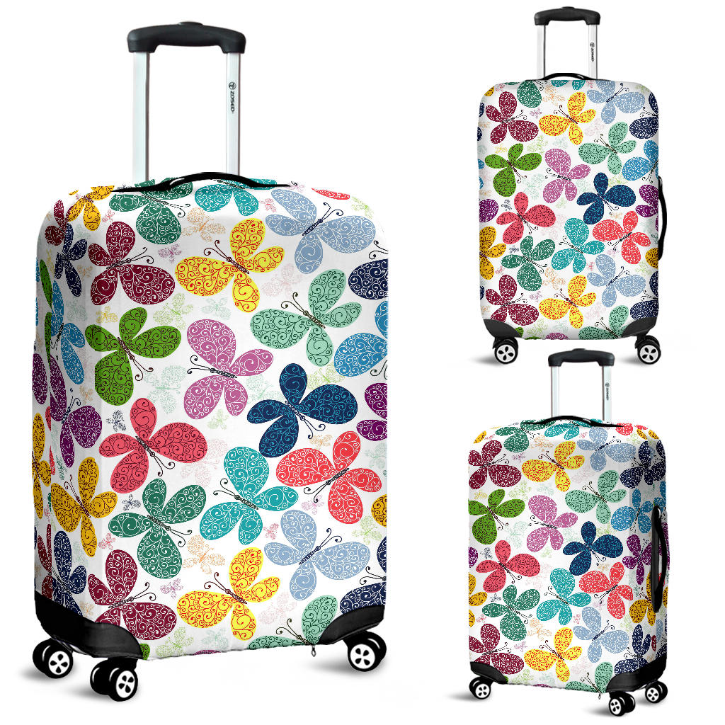Colorful Butterfly Pattern Luggage Covers