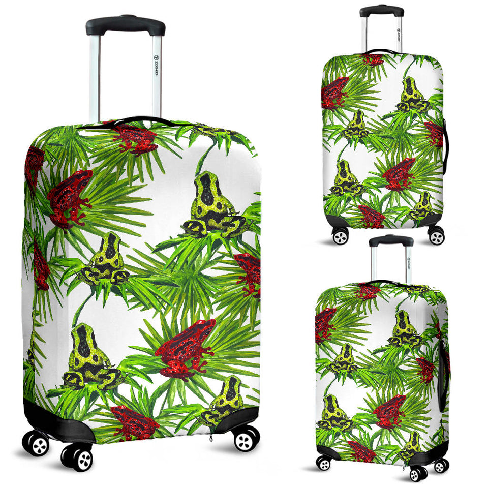 Green Red Frog Pattern Luggage Covers