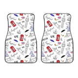 British Pattern Print Design 01 Front Car Mats