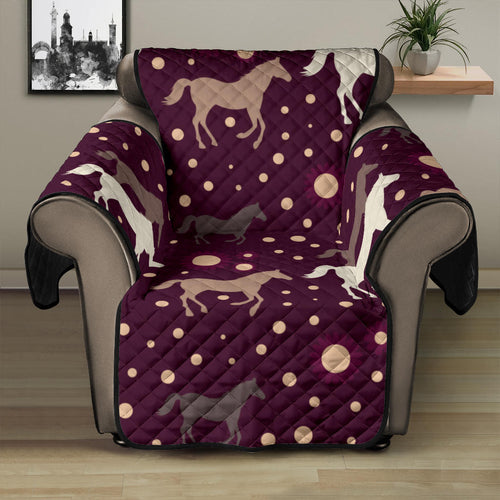 Horse Pattern Background Recliner Cover Protector