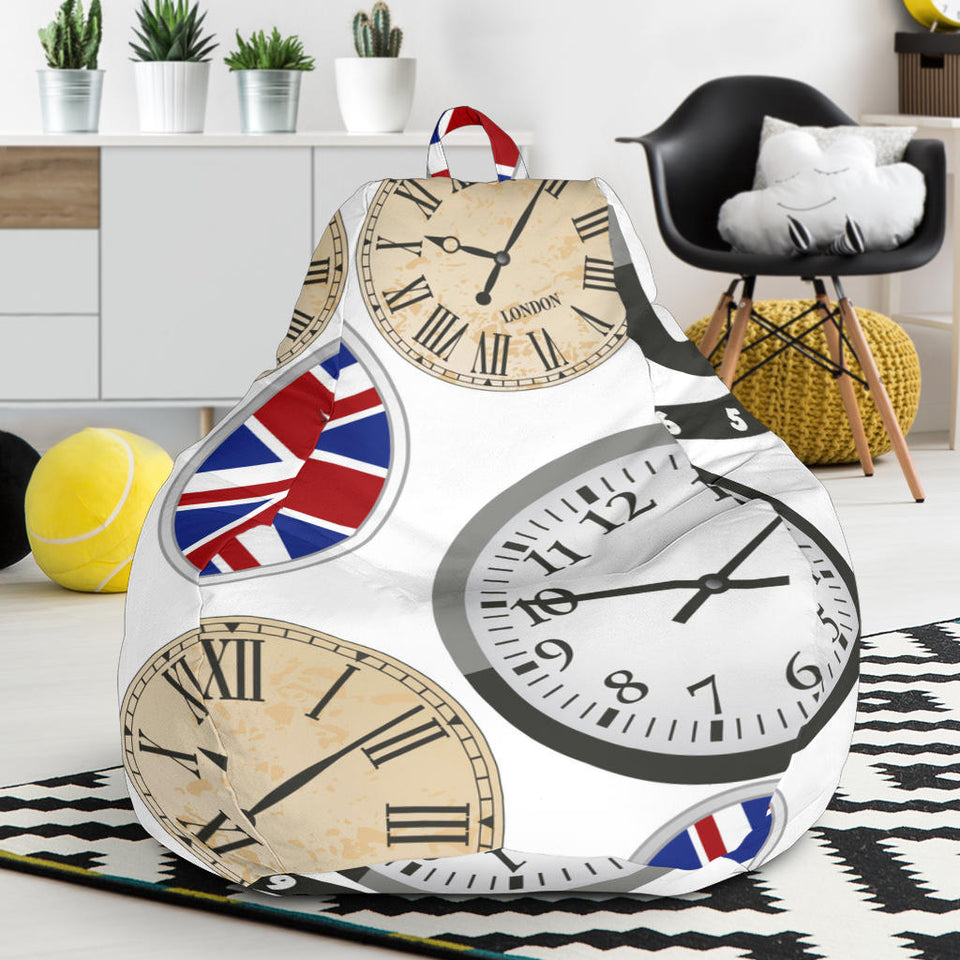 Wall Clock UK Pattern Bean Bag Cover