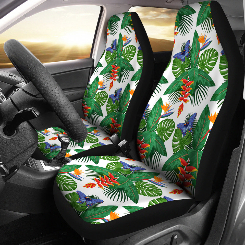 Heliconia Butterfly Leaves Pattern Universal Fit Car Seat Covers