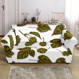 Hop Leaves Pattern Loveseat Couch Slipcover