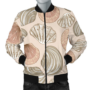 Shell Pattern Background Men Bomber Jacket